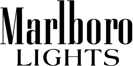 MARLBORO LIGHTS Graphic Logo Decal Customized Online